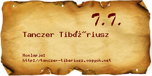 Tanczer Tibériusz névjegykártya